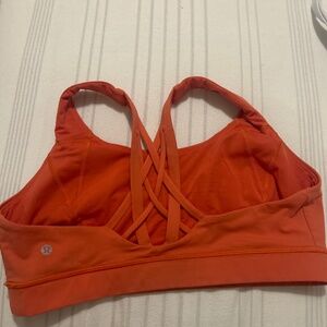 orange Lululemon bra size 14